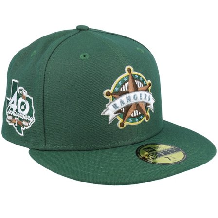 New Era - MLB Green fitted Czapka Z Daszkiem - Texas Rangers MLB Cooperstown Alt 59FIFTY Green Fitted @ Hatstore