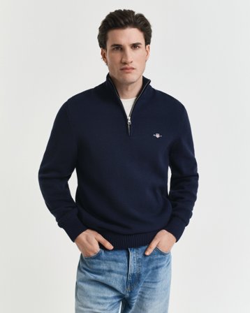 GANT Herren Casual Troyer aus Baumwolle (S) Blau