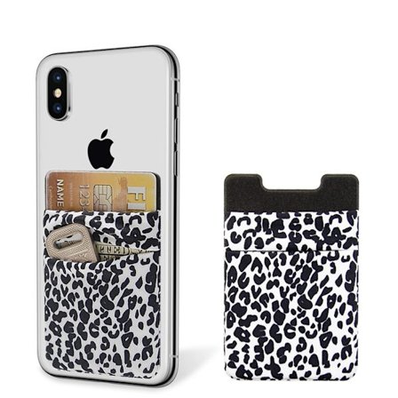 #Dubbellagers Lycra Mobiltelefon Korthållare - Leopardmönster, Multif#