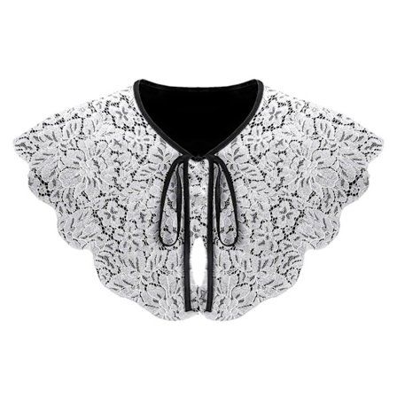 Falsk Krage Löstagbara Kragar Halv Falsk Skjorta Blus Krage Spets Overlay Sjal Stil Vintage Design Dekorativt Lager för Kvinnor Flickor 