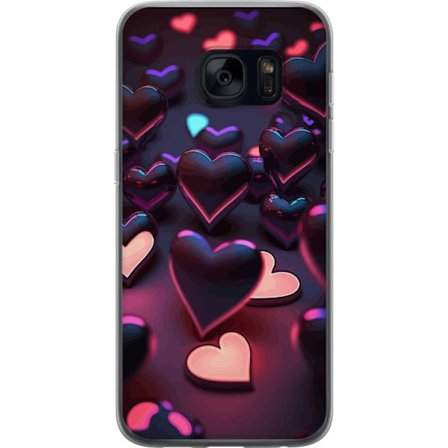Kompatibel Mobilcover til Samsung Samsung Galaxy S7 Midnatshjerter