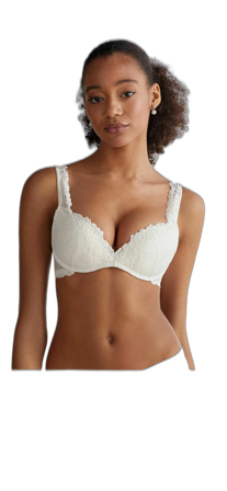 Vit spetsbh med tunna axelband