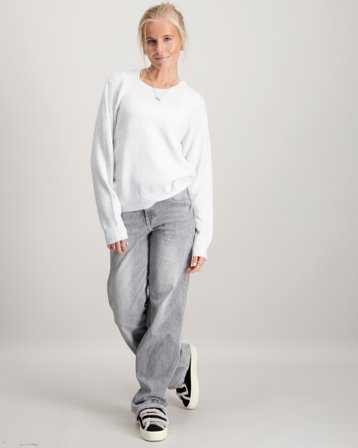 VERO MODA VMDOFFYSHINE LS O-NECK BLOUSE Hvid Toppe/Bluser Pige - Kids Brand Store