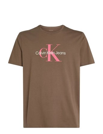 Ss Hero Monologo Tee 30S Brown Calvin Klein Jeans