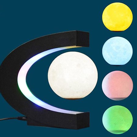 Led C-typ Bas Med Magnetisk Levitation Boll Dekoration Natt L