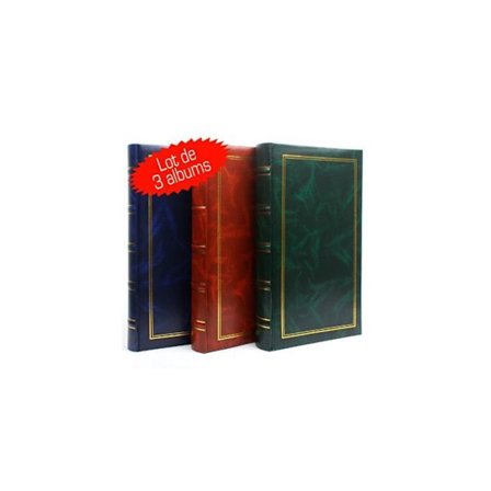 Set med 3 fotoalbum med fickor 11,5 x 15 cm - 300 foton - Marmor