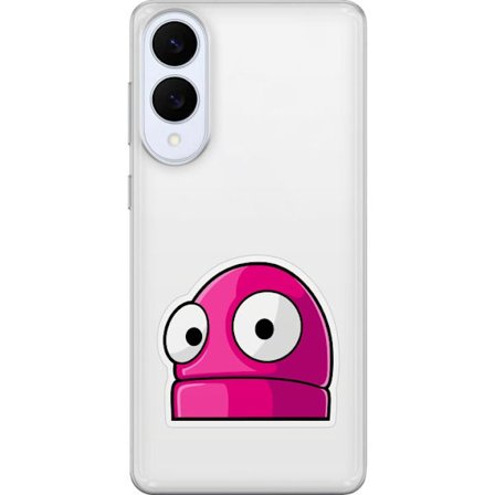 Kompatibel Mobilcover til Samsung Samsung Galaxy S25 Edge Rosa tegneseriefigur med store øjne i legende og humoristisk stil