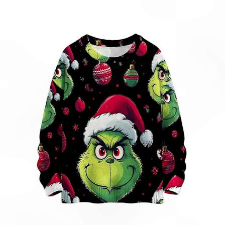 Hauska 3D-jouluneule naisille, talvinen neulottu pitkähihainen pusero, loma-ruma joulutoppi