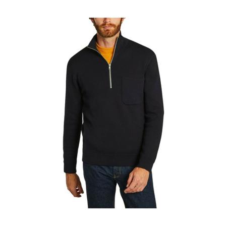 Nn07 Luis trucker collar sweater Blå, Herre