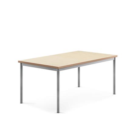 Tisch SONITUS, 1400x800x600 mm, Linoleum beige, alugrau