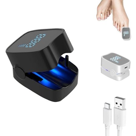 LED-lampe til neglepleje – sammenklappelig lysbehandling mod svamp, til misfarvede og tykke negle, ideel til hjemmet og rejsen