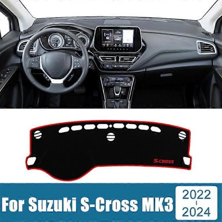 Biltilbehør til Suzuki S-Cross MK3 2022 2023 2024 Instrumentbræt Cover Undgå Lys Pad Solskærm Anti-UV Tæppe Skridsikker Måtte