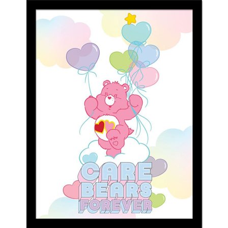 Care Bears Forever inramad affisch 40cm x 30cm Vit/Rosa/Blå