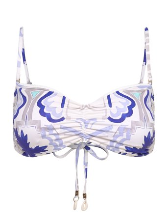 Malina | Lottie Printed Bandeau Bikini Top | M