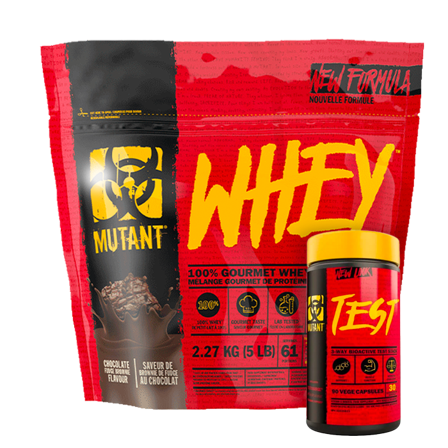 Mutant Whey Protein 2,27 kg + Mutant Test 90 kapselia