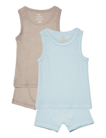Rib Jersey 2Pack Tank-Top & Boxershorts Undertøysett Blå Copenhagen Colors