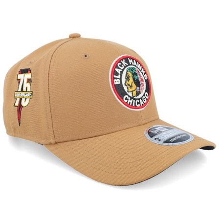 New Era - NHL Beige adjustable Czapka Z Daszkiem - Hatstore Exclusive x Chicago Blackhawks 75th Anniversary 9SEVENTY Bronze Adjustable @ Hatstore