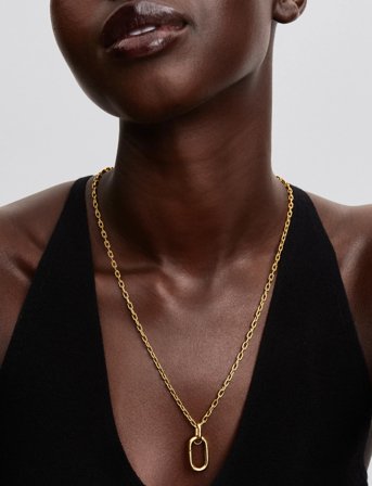 Pandora 14K Gold-Plated Large Openable Link Pendant Necklace - Gold - 70 CM