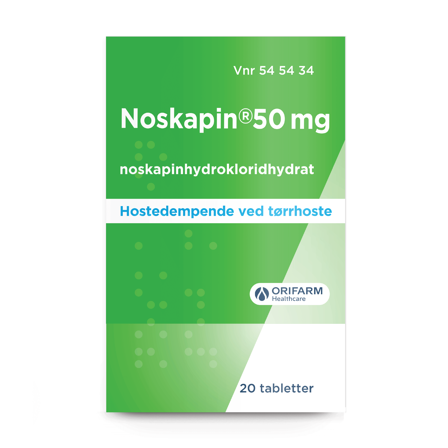 Noskapin 50 mg tabletter, 20 stk.