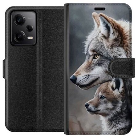 Kompatibelt Plånboksfodral till Xiaomi Xiaomi Redmi Note 12 Pro Vargar Vilda Wolf Djur Mystik