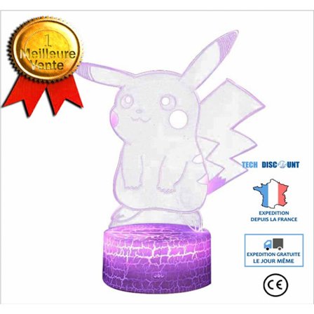 Bordslampa - TECH DISCOUNT - 3D Lampa GO - Nattlampa LED - 7 Färger - Uppladdningsbar USB