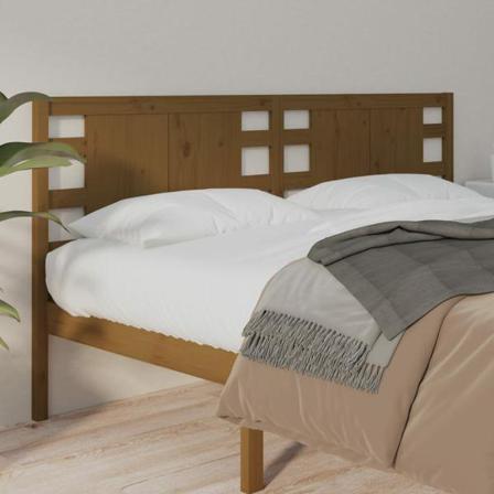 Vidaxl Sänggavel Honungsbrun 141x4x100 Cm Massiv Furu Brun