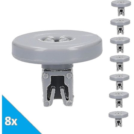 8x Diskmaskin Nedre Korg Hjul Lämplig För Aeg Electrolux 50286965004 502869500/4 A