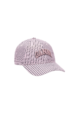 GANNI Printed Nylon Cap Mössor & hattar Dam Rosa ONESIZE