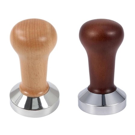 2 st Handtag Barista Espressomaskin Kvarn 51mm För Kaffe Och Espresso Pulver Hammare-träfärg