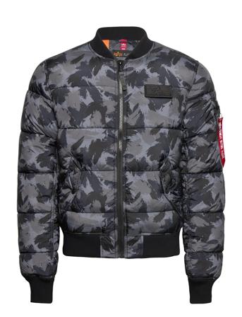 Ma-1 Puffer Bomber Camo Fôret Jakke Grå Alpha Industries*Betinget Tilbud