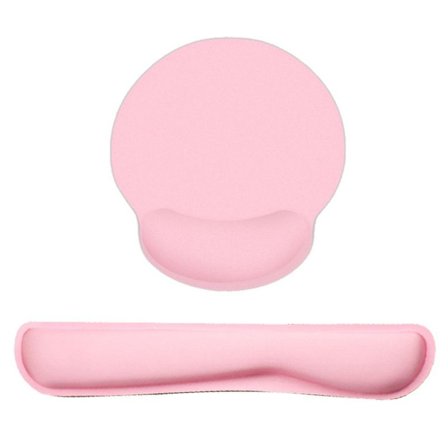 Musmatta med handledsstöd, minneskumtangentbordsunderlägg, Easy Pink