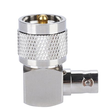 1 stk. UHF PL259 hann til BNC hunn rettvinklet RF koaksial adapterkontakt