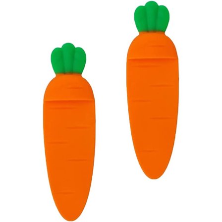 2 stk gulrotbokmerke i silikon, 3D-bokmerke for studenter