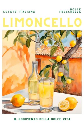 Pelcasa - Affisch Limoncello - Gul - Posters - 70X100 - Från Homeroom