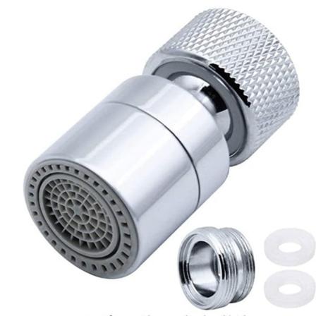 IC 360° Svingbar Kranlufter Messing 2-trinns Justerbar Kjøkkenkran Filterboble med Munnstykke-adapter - For Kraner med Gjenget Munnstykke