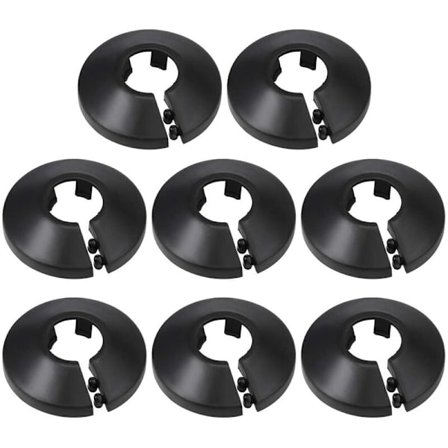 Noir 8 Pcs 16mm Couverture De Tuyau Décoration PP Rosace De Radia