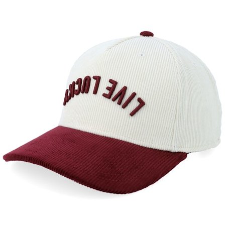 Black Clover - Branco adjustable Boné - Upside Down Luck 4 White/Red A-Frame Adjustable @ Hatstore