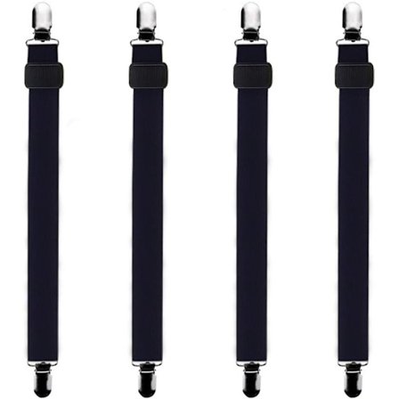 4 kpl (30 cm - 120 cm) säädettävä joustinlakana, vuodevaatteiden kiristin,