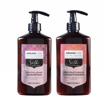 Shampoo - ARGANICARE - Silk Duo - Silk Protein - Hydrated Hair - Organic Argan Oil