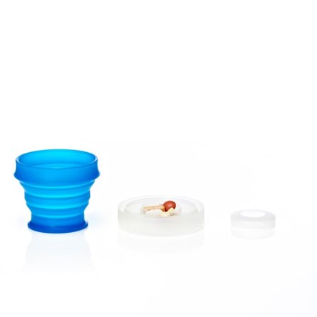 Humangear Packable Mug with Compartment Gocup, S eating utensils Blue OneSize