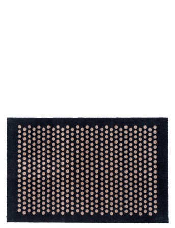 Floormat Polyamide, 90X60 Cm, Dot Design Black Tica Copenhagen