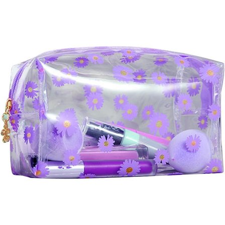 only bag Transparent Pennfodral, Stor Genomskinlig Pennfodral i Plast med Dragkedja, Penna Väska, Rese Kosmetisk Sminkväska