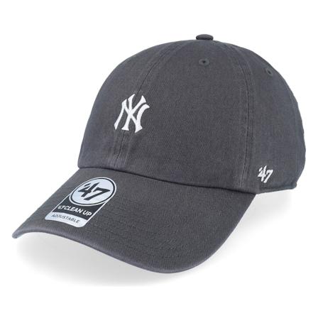 47 Brand - MLB Grå unconstructed Caps - New York Yankees Base Runner Clean Up Graphite Dad Cap @ Hatstore