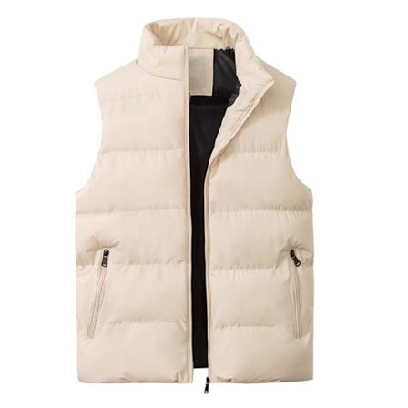 Män Casual Stand krage väst Vadderad jacka väst