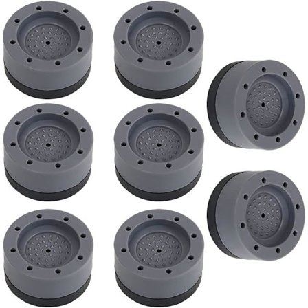 8 stk Anti-vibrasjonsmatter for vaskemaskin Runde Pads