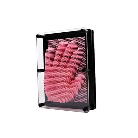 3D Pin Art Skulpturleketøy - Pedagogisk Brettspill for Barn, Rosa