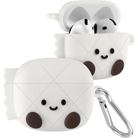 Skal för Airpods 4:e generationen 2024, Sött Tecknat Kawaii - med Nyckelring Rolig Design Skyddsskal för Tjejer Tonåringar Kvinnor Fodral för Air Pods