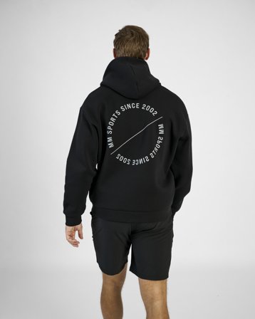 MM Sports Hoodie Zip Emblem, Black - S