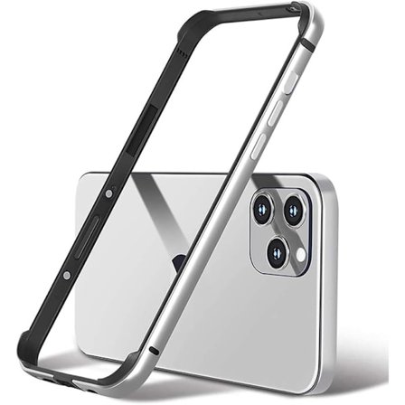 Ny Aluminium Ramme Metal Bumper Ramme Slank Hårdt Cover til iPhone16 ProMax, Metal Ramme Beskytter med Blød Indvendig Bumper, Hævet Kant Beskyttelse