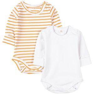 A Happy Brand 2-Pack Yellow Baby Body 62/68 cm - All in ones - 62/68 cm - White